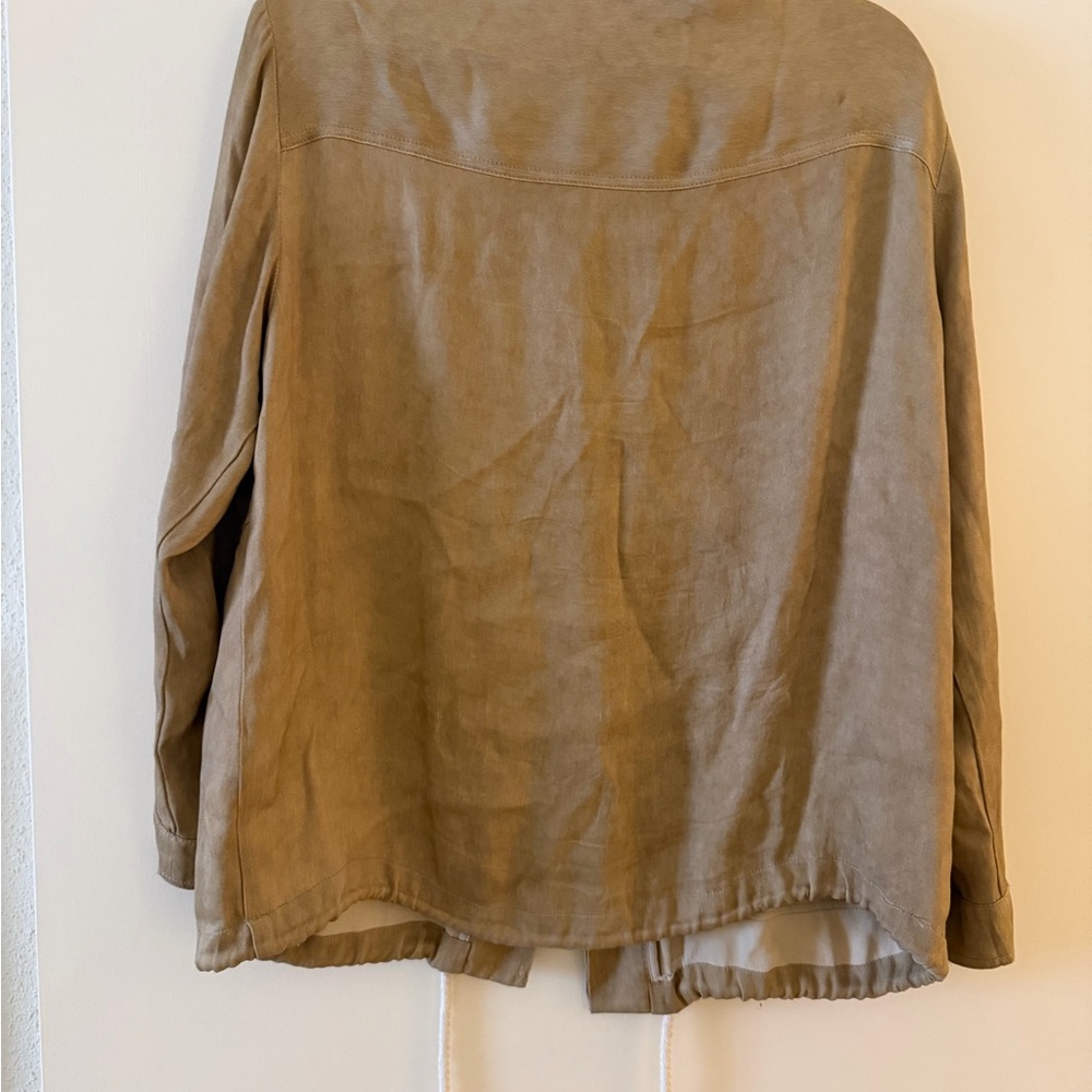 ZARA Tan Lightweight Safari Button Jacket - Picture 6 of 7